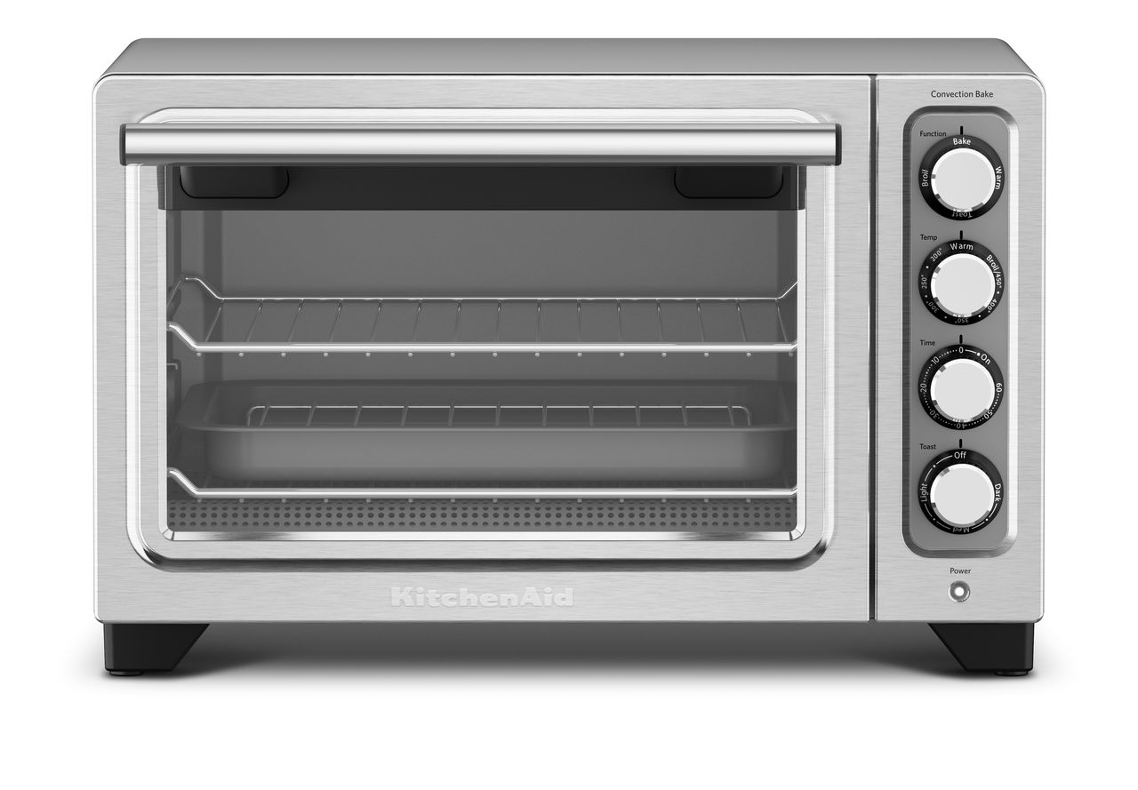 Horno multifunción 40 L, asador de 1600 W, función de aire circulante,  temporizador de 60 minutos Puerta de vidrio doble superior e inferior calor